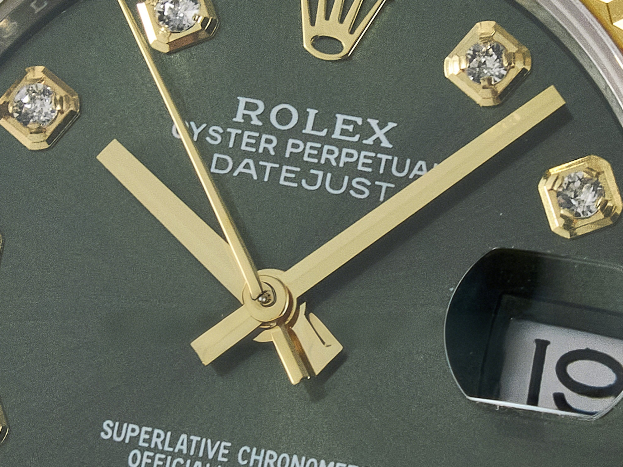 Rolex DateJust 31 278383 ARF 1:1 Best Edition 904L Steel Green Diamonds Dial on SS/YG Oyster Bracelet ETA 2688-fasswatch