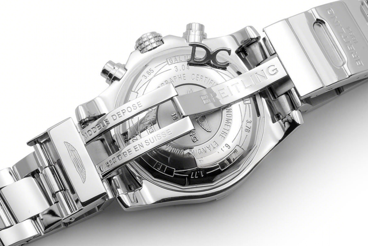 Breitling Colt Chronograph 44mm Black Dial in Steel on Steel Bracelet-fasswatch