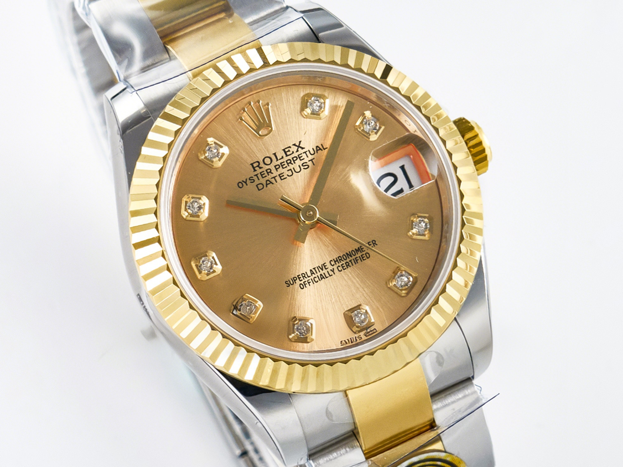 Rolex DateJust 31 278273 ARF 1:1 Best Edition 904L Steel YG Diamonds Dial on SS/YG Oyster Bracelet ETA 2688-fasswatch