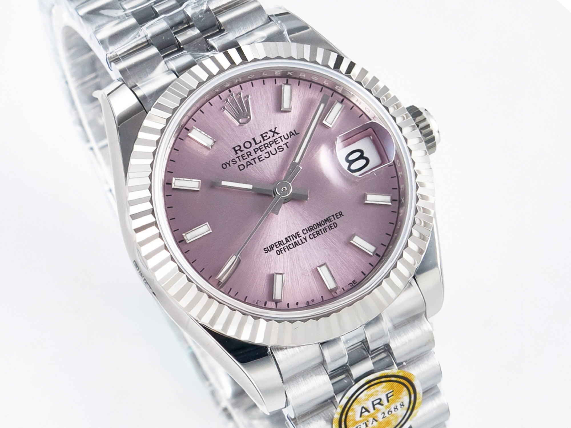 Rolex DateJust 31 278274 ARF 1:1 Best Edition 904L Steel Pink Dial Stick Marker on SS Jubilee Bracelet ETA 2688-fasswatch