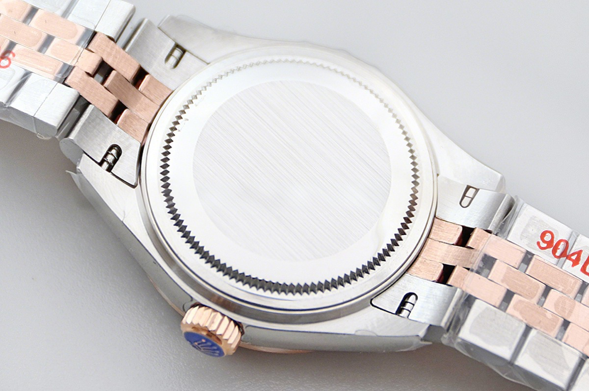 Rolex Ladies Datejust 279171 White MOP Dial with Diamond Markers in Rose Gold/Steel-fasswatch