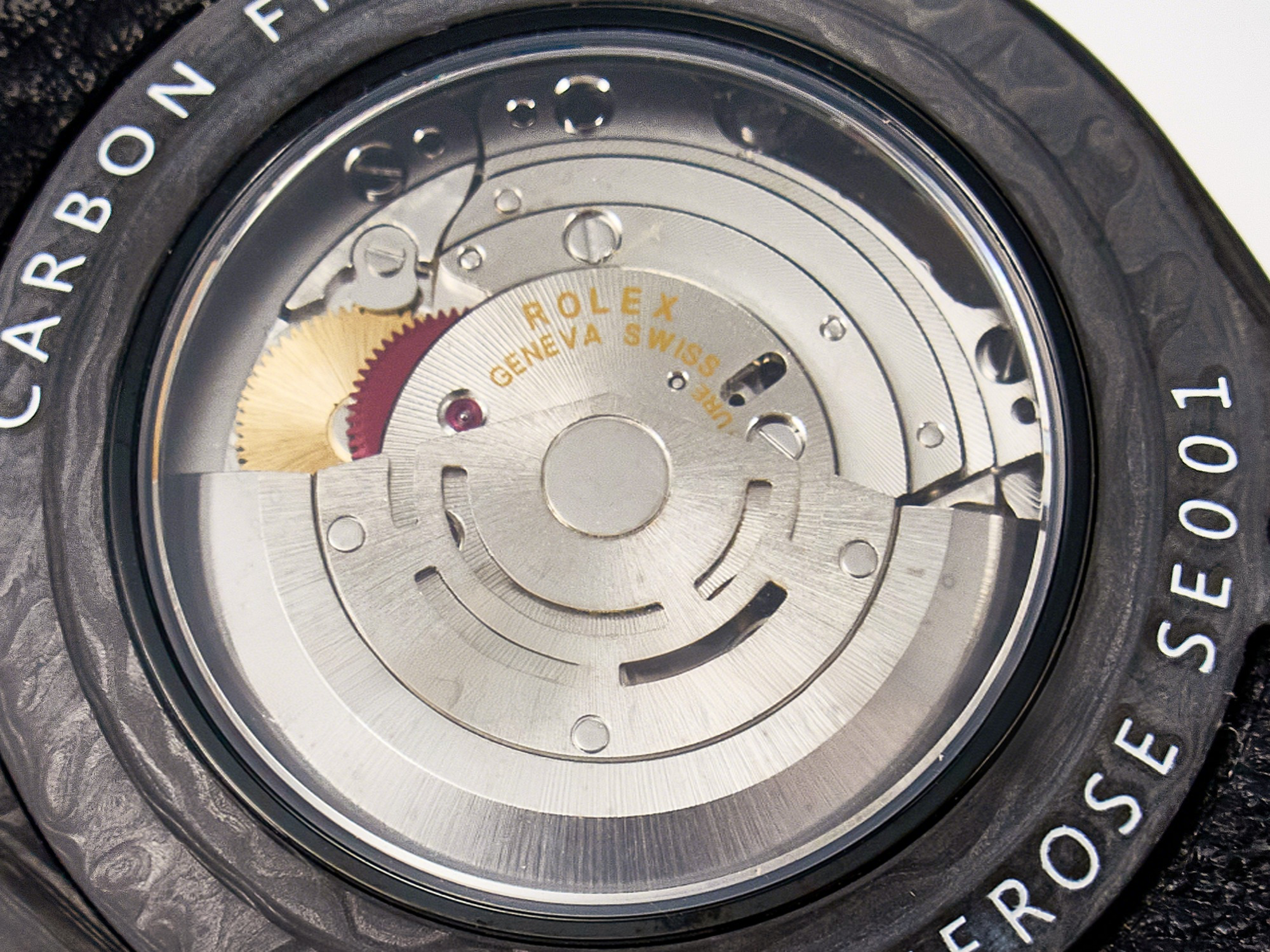 Rolex GMT Carbon DIWF Best Edition Black Carbon Dial RG Markers on Black Nylon Strap SA3186 CHS-fasswatch