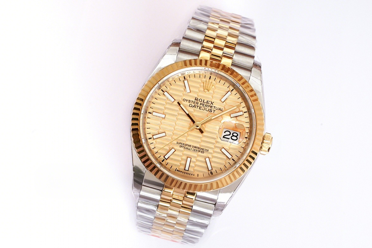Rolex Datejust 36 126233 Golden Motif Dial in Steel/Yellow Gold in Jubilee Bracelet-fasswatch