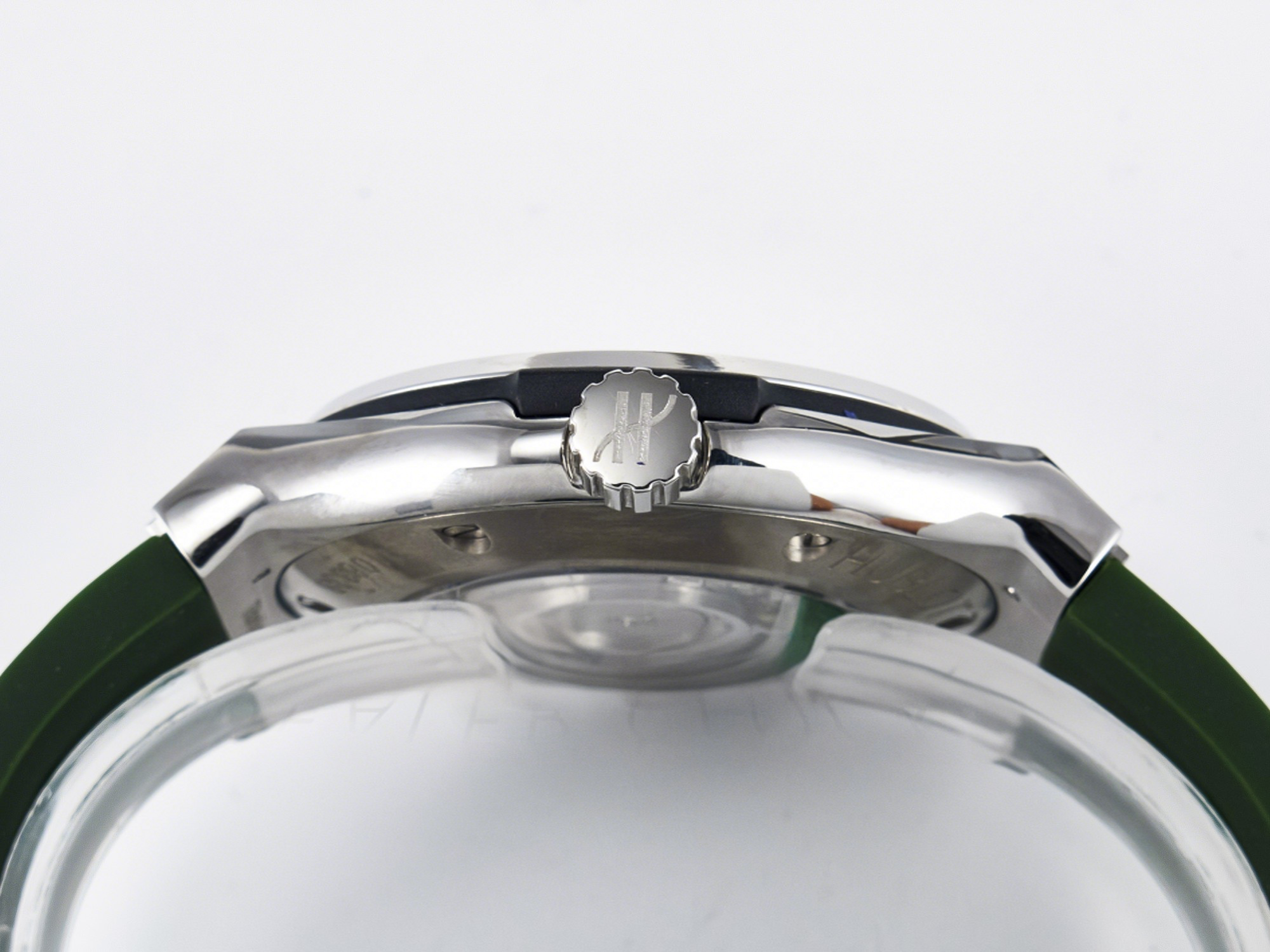 Hublot Classic Fusion Bang 42mm HBF 1:1 Best Edition Green Dial Diamonds Bezel on Green Rubber Strap A2892-fasswatch