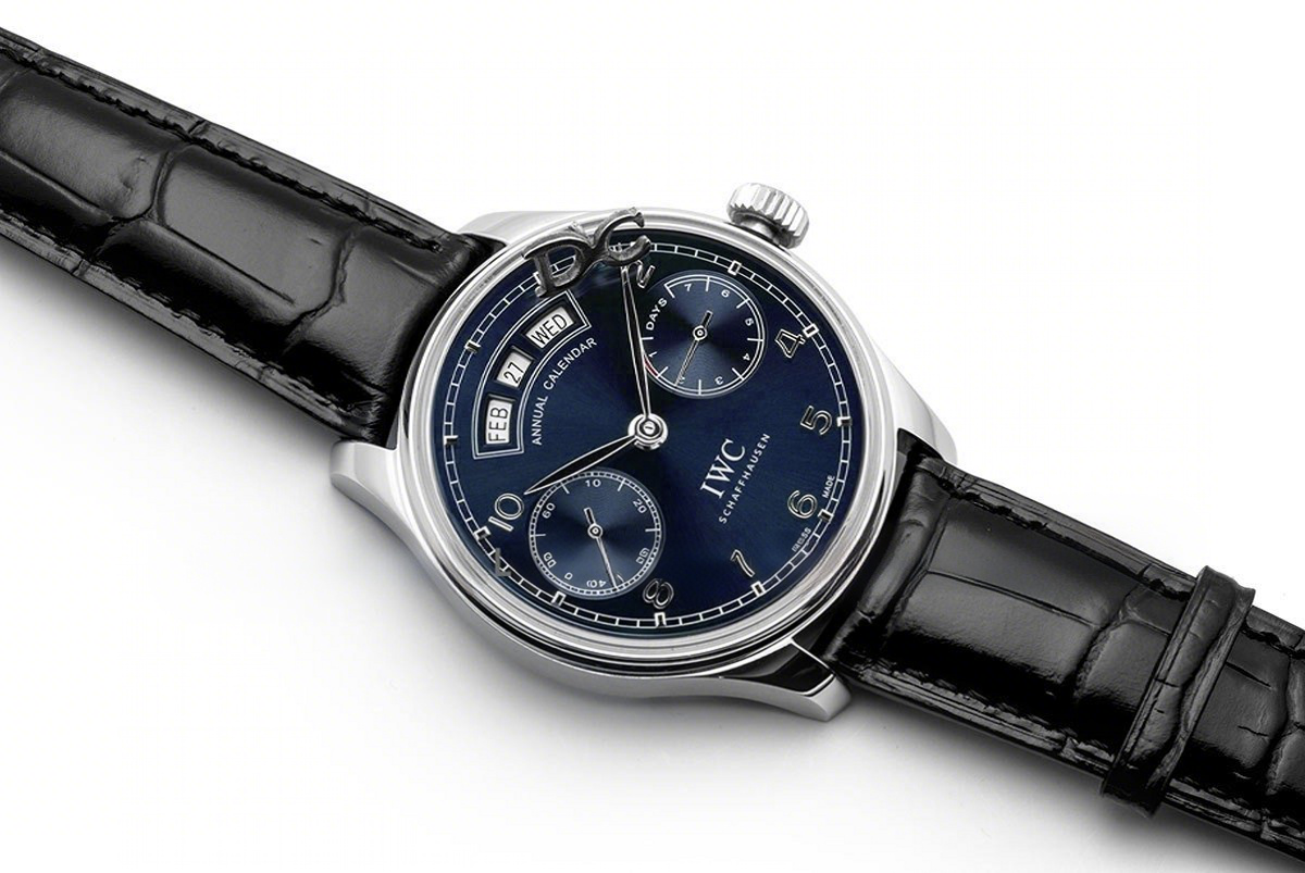 IWC Portugieser Annual Calendar IW503502 Blue Dial in Steel-fasswatch