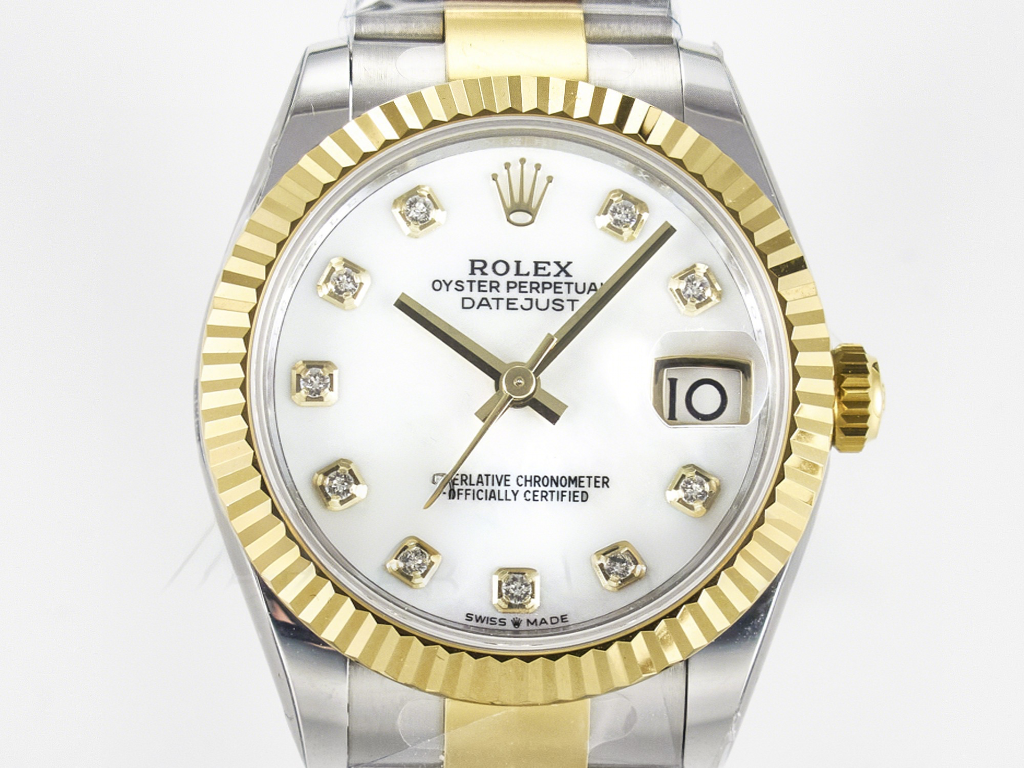 Rolex DateJust 31 278273 ARF 1:1 Best Edition 904L Steel White MOP Dial on SS/YG Oyster Bracelet ETA 2688-fasswatch