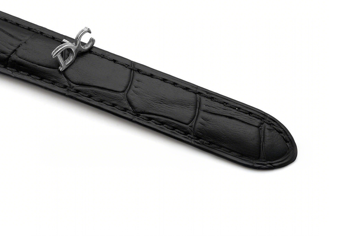 Cartier Ballon Bleu De Cartier 36mm Silver Dial in Steel on Black Leather Strap-fasswatch