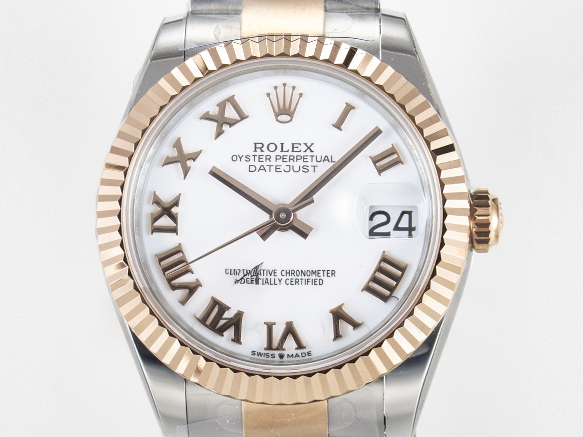 Rolex DateJust 31 278271 ARF 1:1 Best Edition 904L Steel White Roman Dial on SS/RG Oyster Bracelet ETA 2688-fasswatch