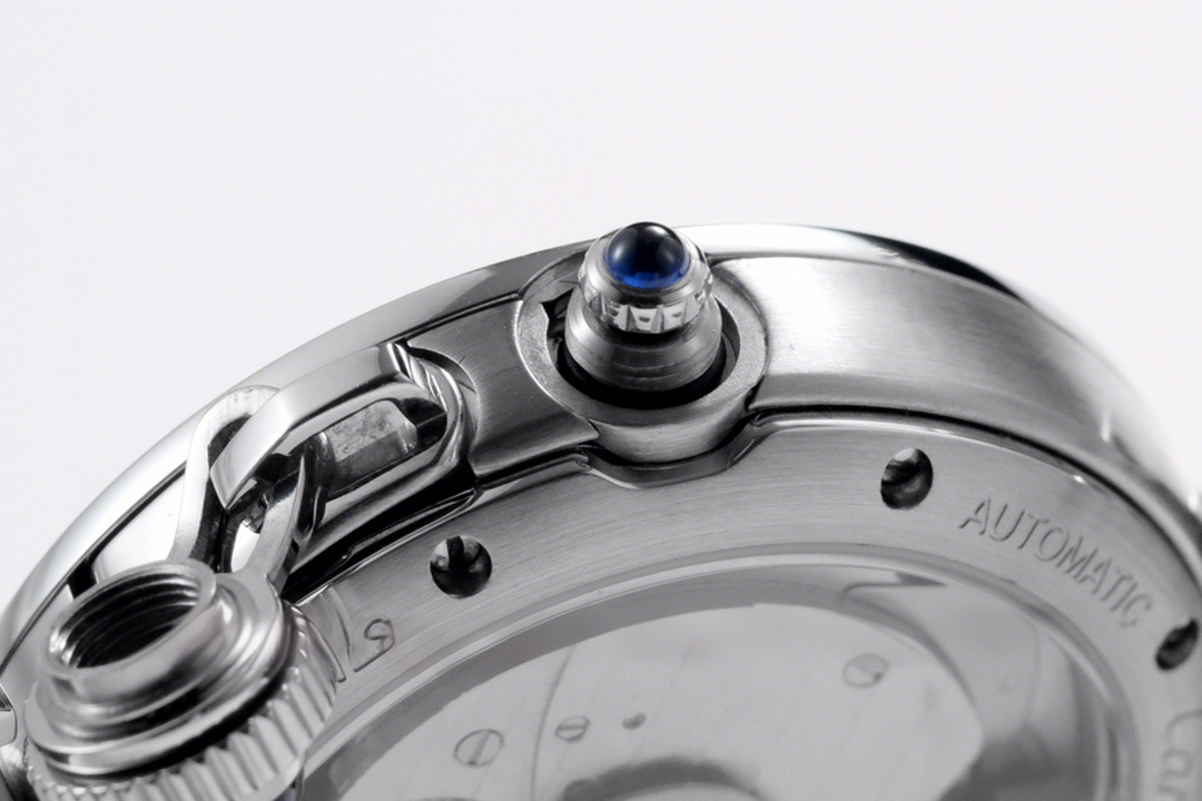 Cartier Pasha de Cartier 35mm in Pink Leather Strap-fasswatch