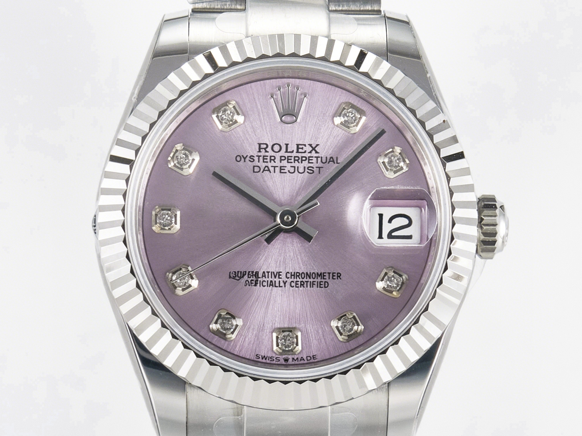 Rolex DateJust 31 278274 ARF 1:1 Best Edition 904L Steel Pink Diamonds Dial on SS Oyster Bracelet ETA 2688-fasswatch