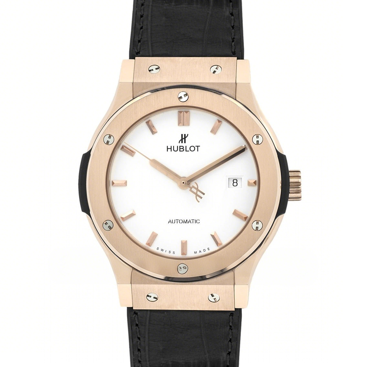 Hublot Classic Fusion Automatic 42mm White Dial in Rose Gold-fasswatch