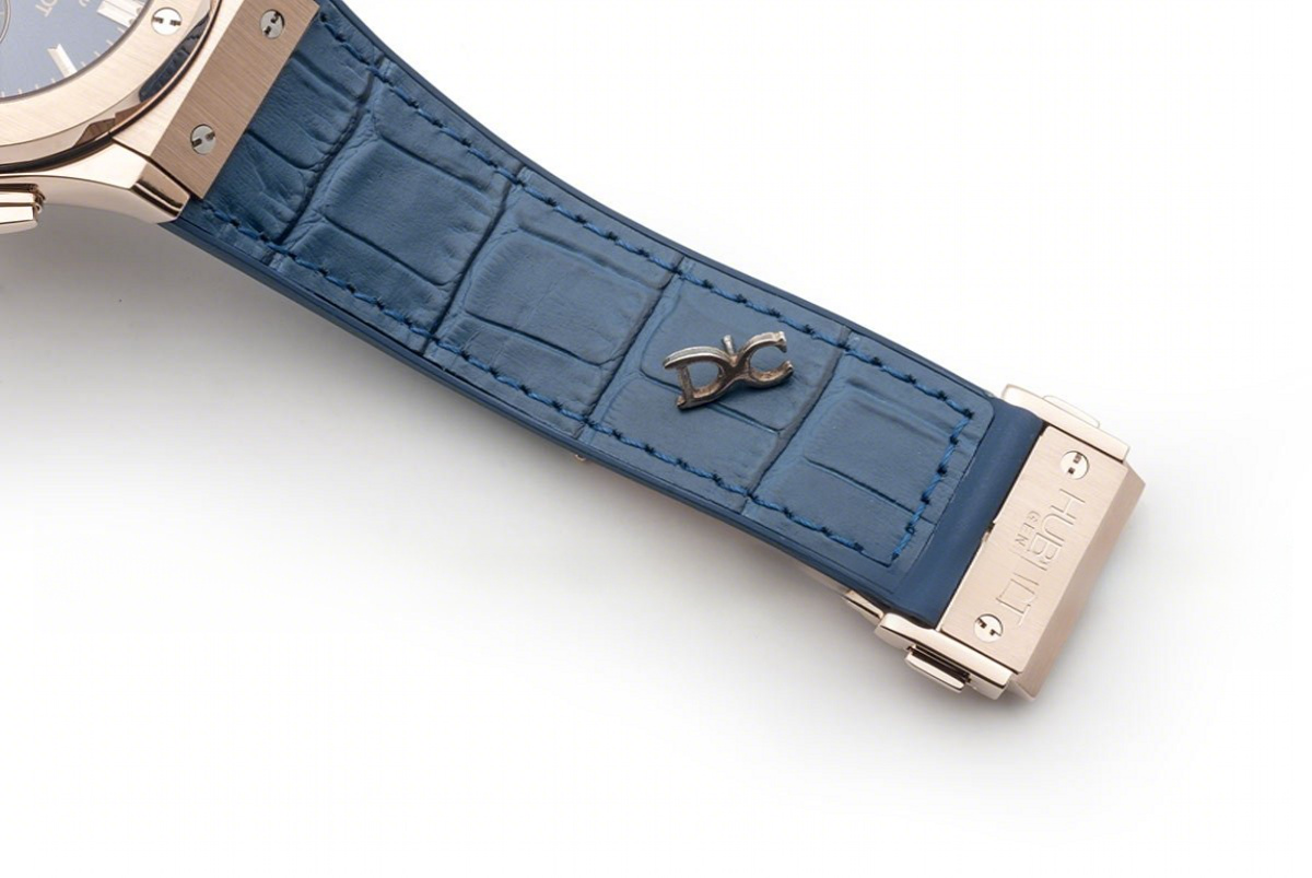 Hublot Classic Fusion Chronograph Blue Dial in Rose Gold-fasswatch