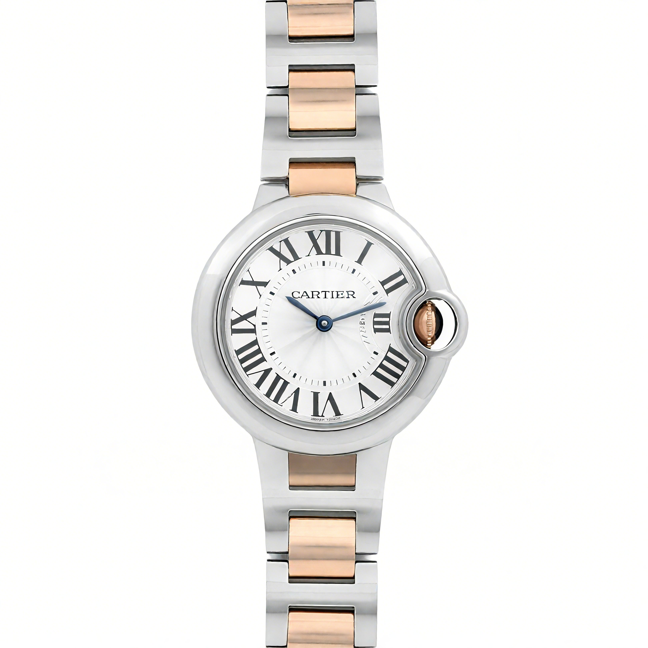 Ballon Bleu de Cartier 33mm White Dial in Steel and Gold-fasswatch