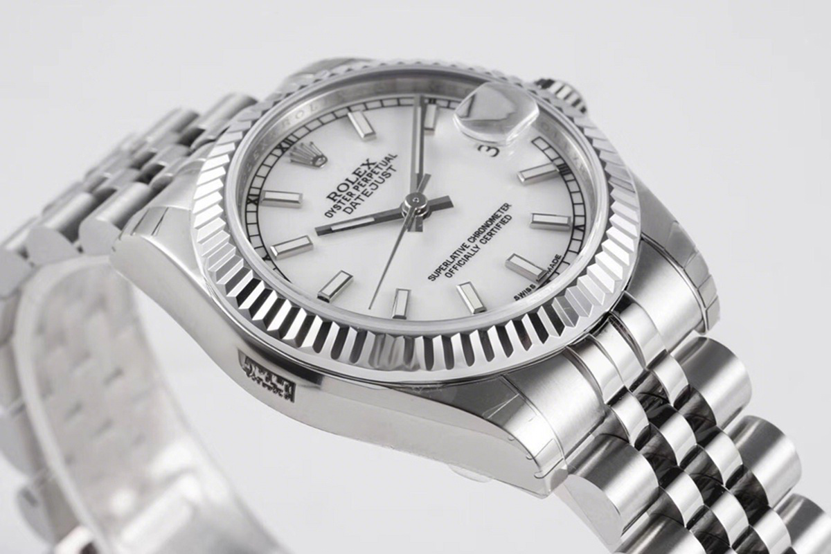 Rolex Datejust 31 278274 White Dial Stick Markers in Steel-fasswatch