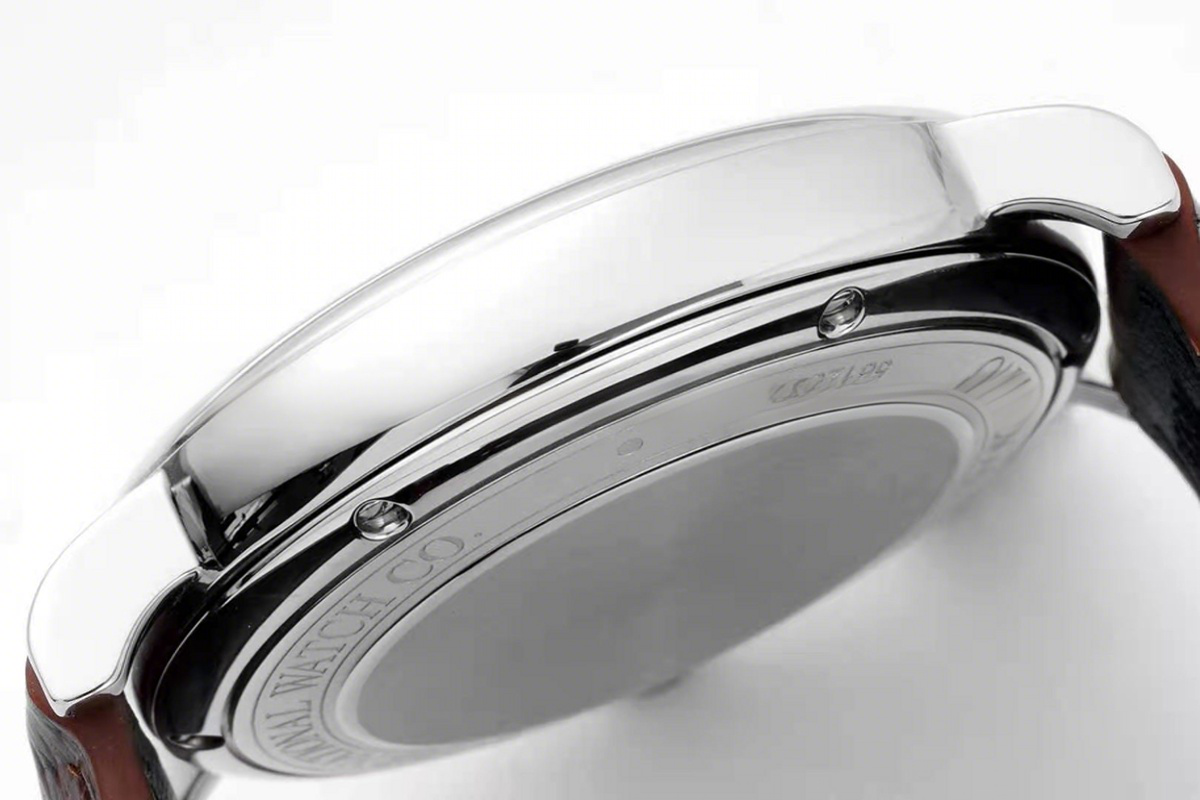 IWC Portofino Hand Wound Moon Phrase IW516401 White Dial in Steel-fasswatch