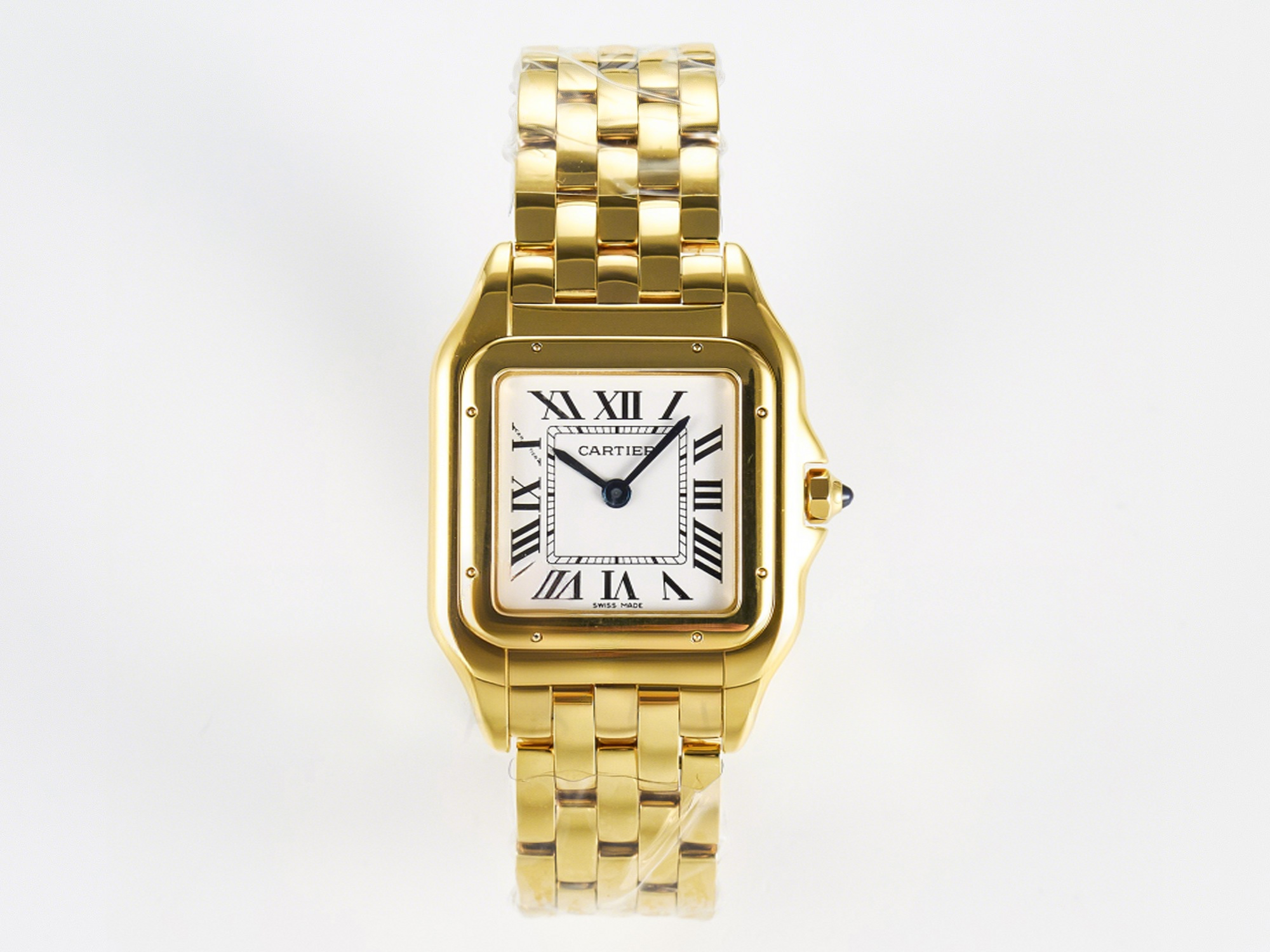 Cartier Panthère Secrete Ladies 22mm YG 8848F 1:1 Best Edition White Dial on YG Bracelet Ronda Quartz-fasswatch