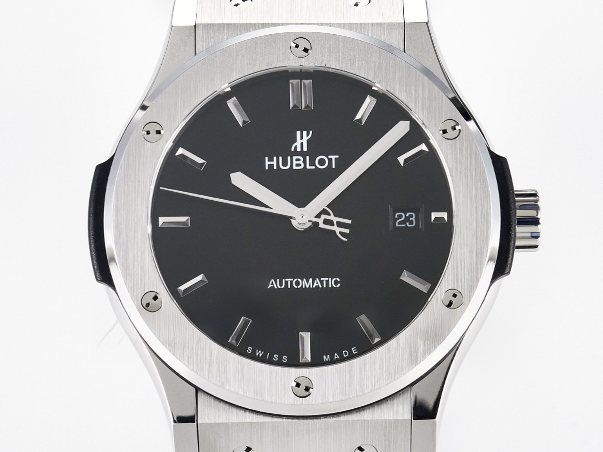 Hublot Classic Fusion Bang 42mm HBF 1:1 Best Edition Black Dial on Black Leather Strap A2892-fasswatch