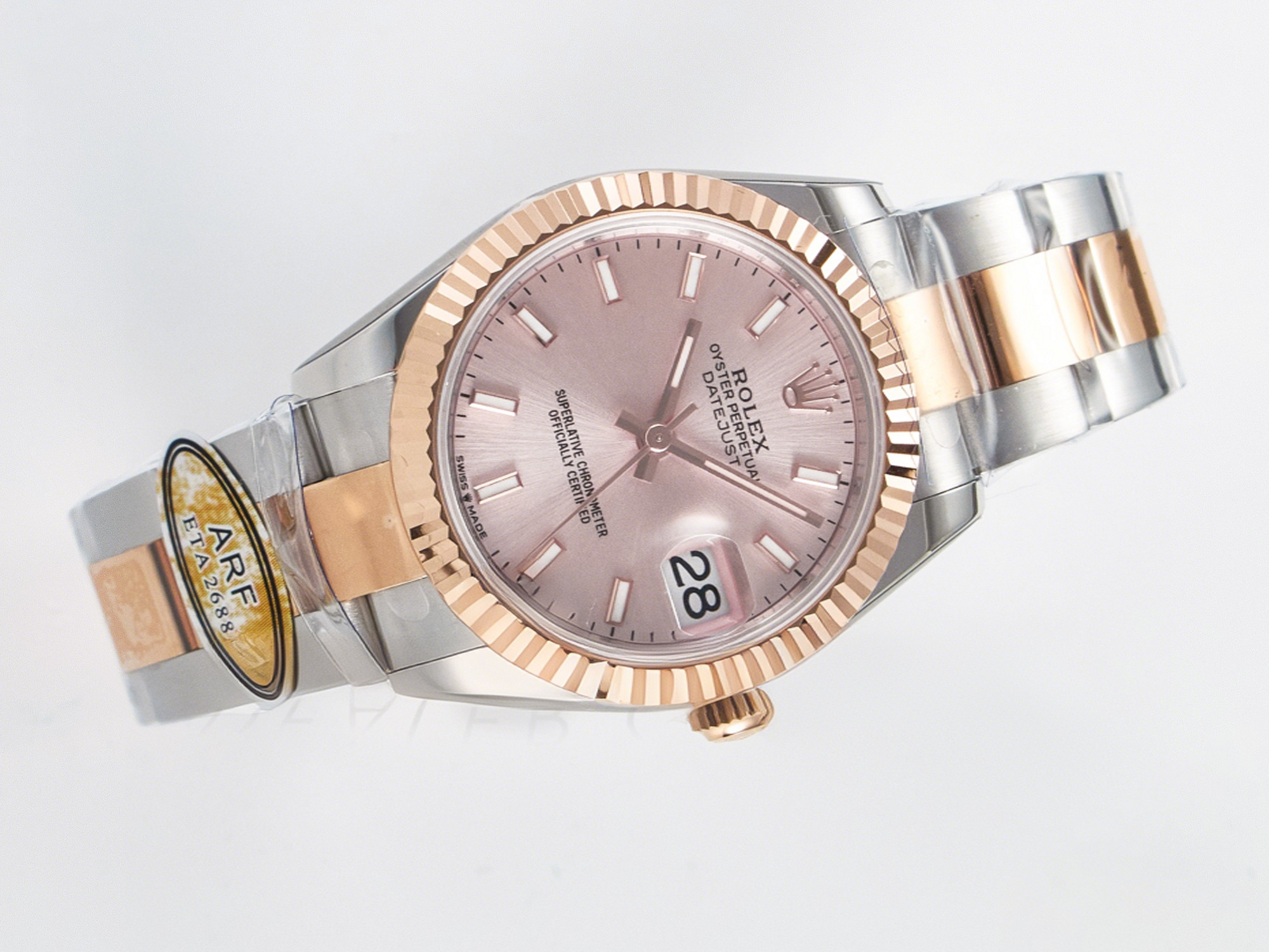 Rolex DateJust 31 278271 ARF 1:1 Best Edition 904L Steel RG Dial Stick Marker on SS/RG Oyster Bracelet ETA 2688-fasswatch