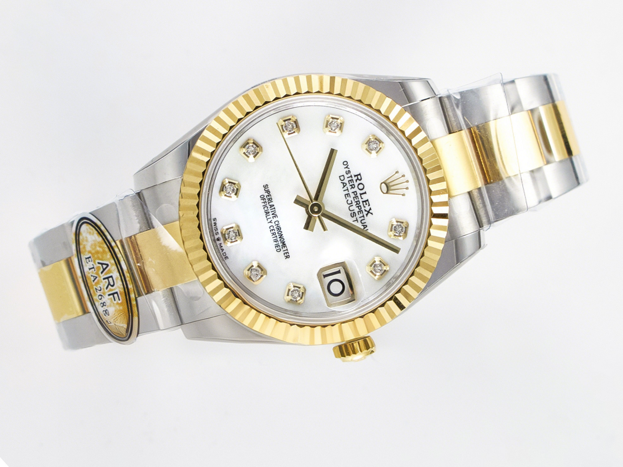 Rolex DateJust 31 278273 ARF 1:1 Best Edition 904L Steel White MOP Dial on SS/YG Oyster Bracelet ETA 2688-fasswatch