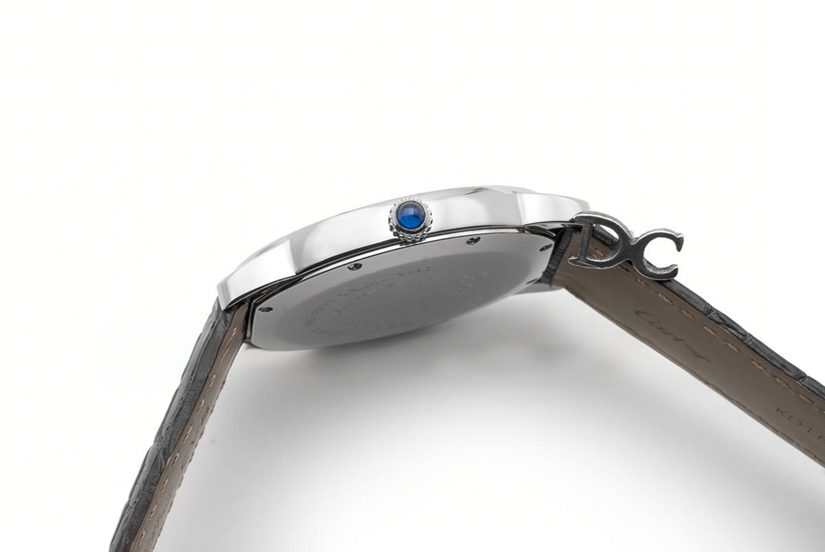 Cartier Ronde Louis Cartier Watch 36mm White Dial in White Gold on Black Alligator Leather Strap-fasswatch