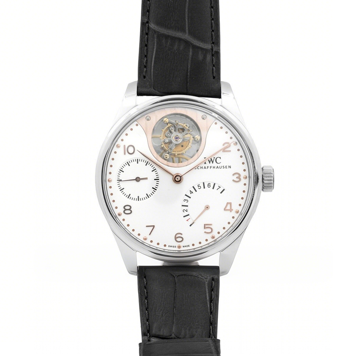 IWC Portuguese Tourbillon Mystère Rétrograde IW504201 in White Gold-fasswatch