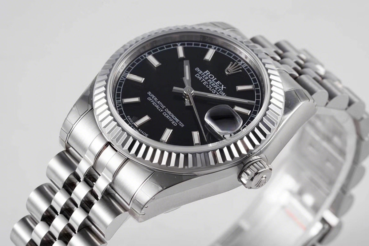 Rolex Datejust 31 278274 Black Dial Stick Markers in Steel-fasswatch