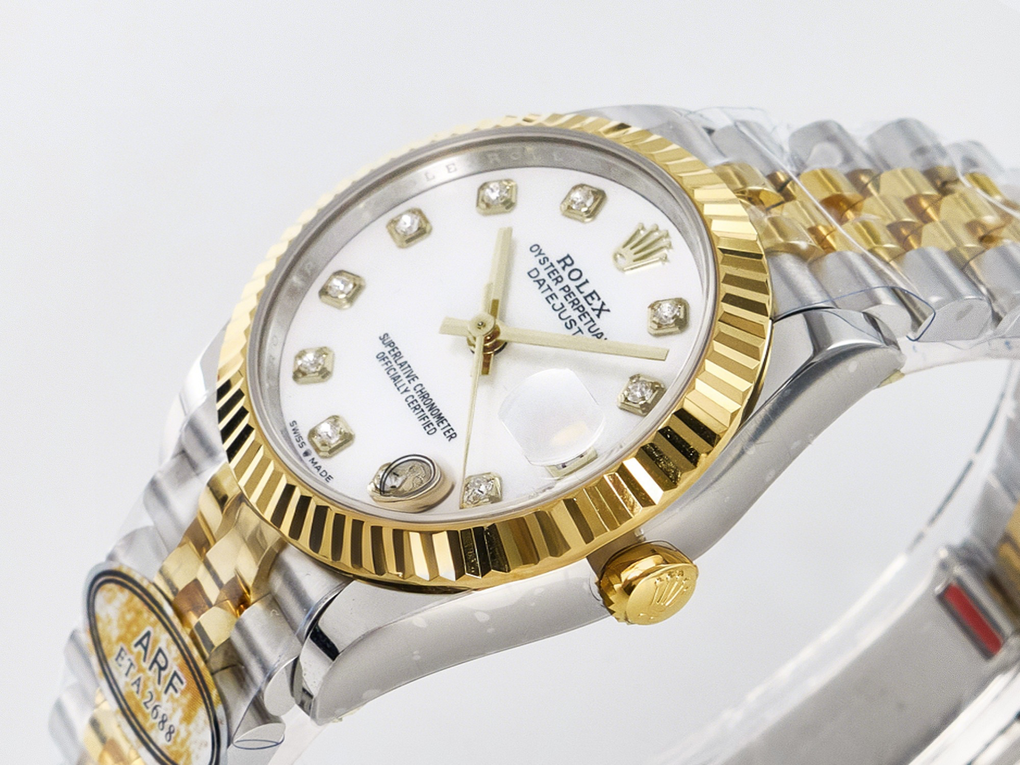 Rolex DateJust 31 278273 ARF 1:1 Best Edition 904L Steel White MOP Diamonds Dial on SS/YG Jubilee Bracelet ETA 2688-fasswatch