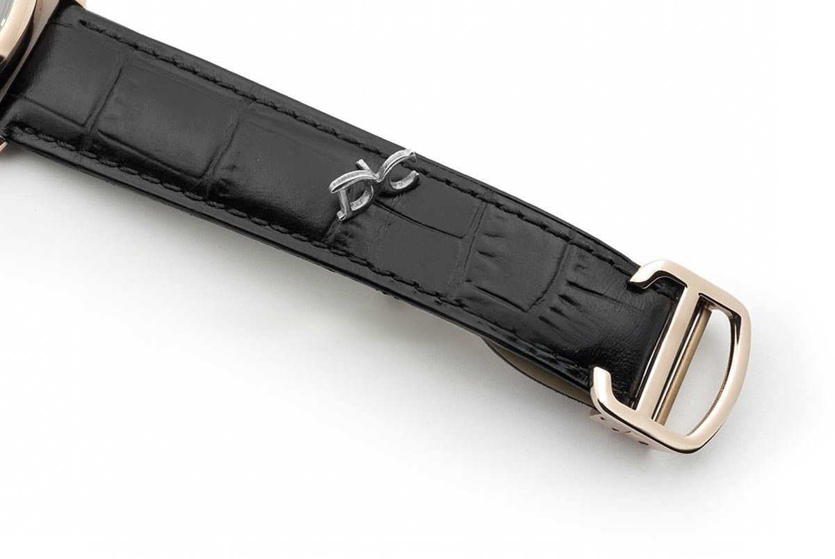 Cartier Drive de Cartier Black Dial in Rose Gold on Black Leather Strap-fasswatch