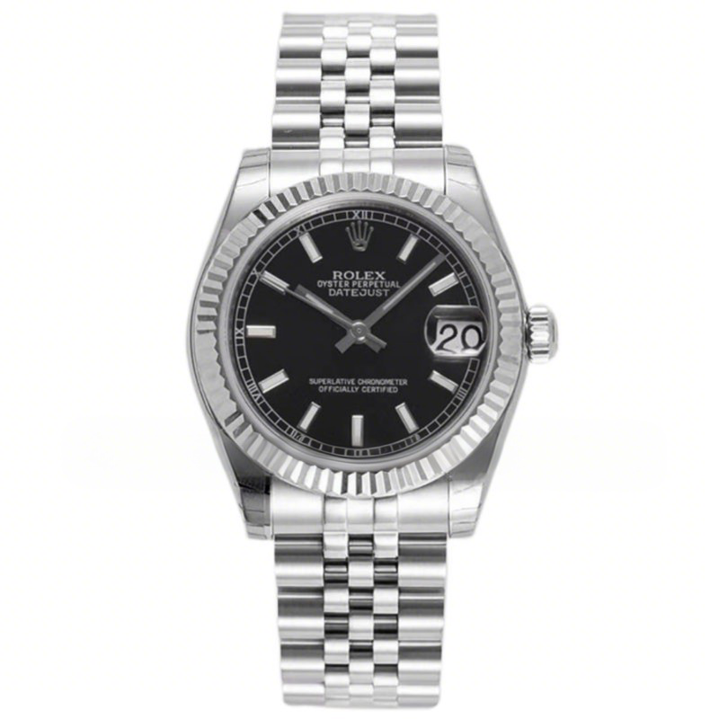 Rolex Datejust 31 278274 Black Dial Stick Markers in Steel-fasswatch