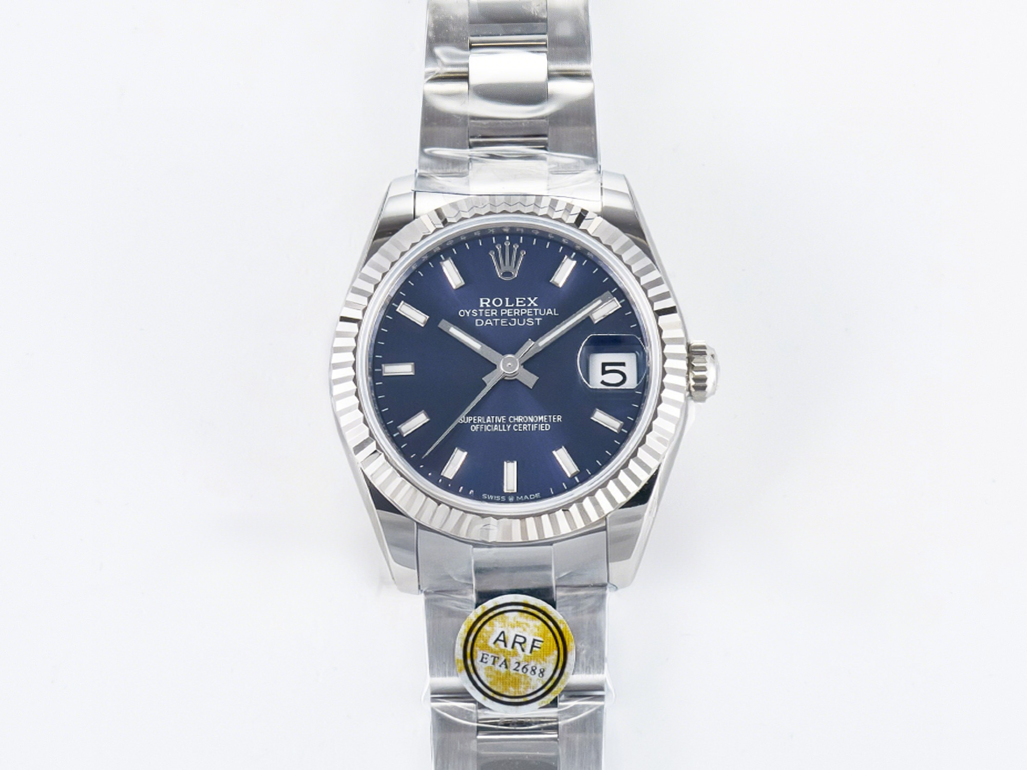 Rolex DateJust 31 278274 ARF 1:1 Best Edition 904L Steel Blue Dial Stick Marker on SS Oyster Bracelet ETA 2688-fasswatch