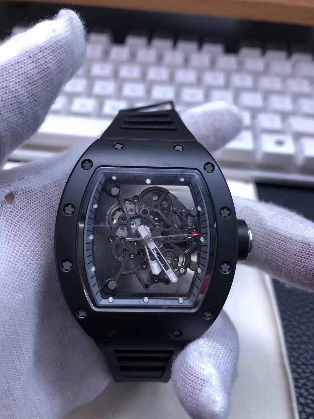 Richard Mille Bubba Watson RM055 Limited Edition 50 Pieces Ceramic 50mm Openworked Dial-fasswatch