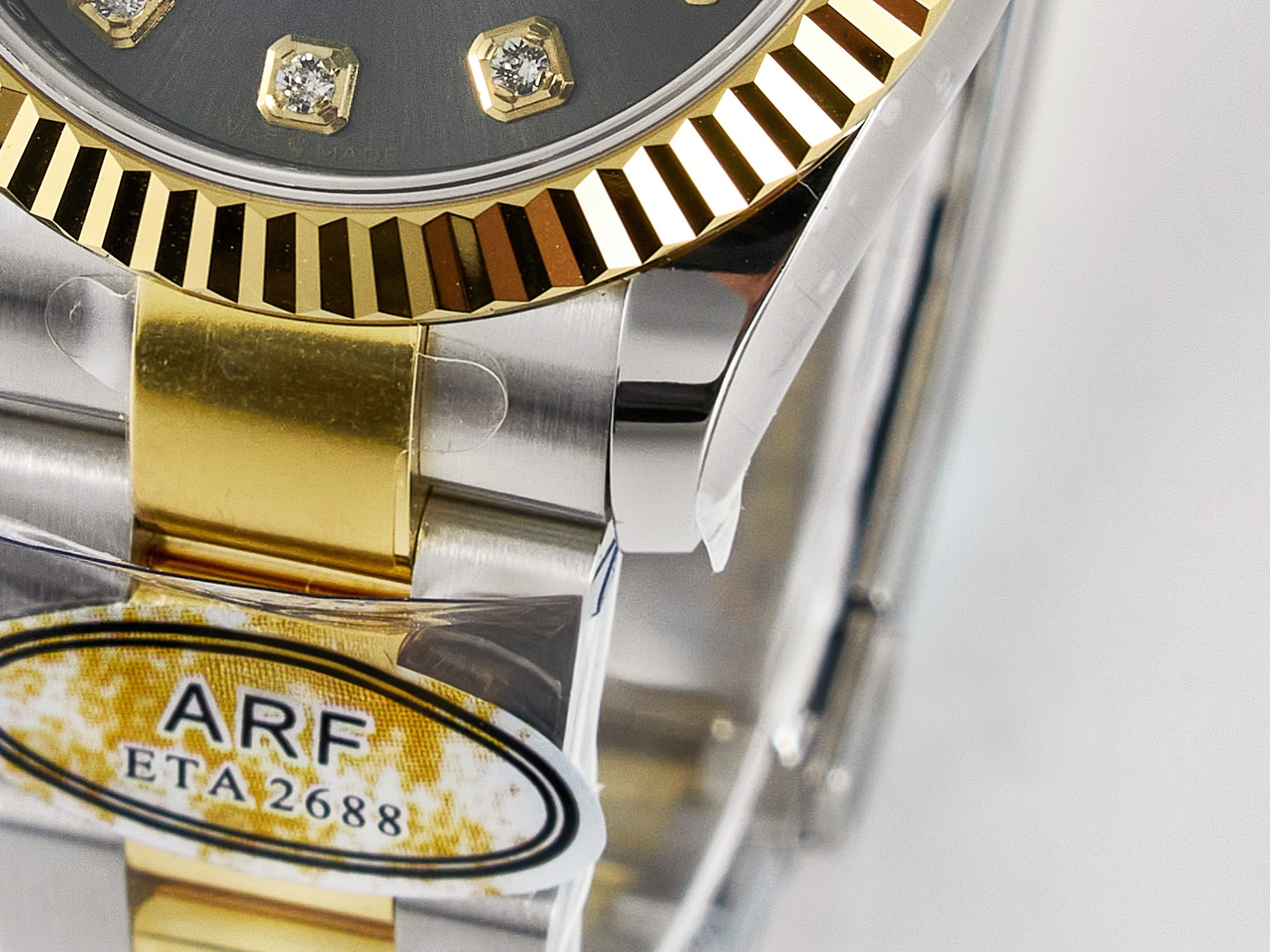 Rolex DateJust 31 278273 ARF 1:1 Best Edition 904L Steel Gray Diamonds Dial on SS/YG Oyster Bracelet ETA 2688-fasswatch