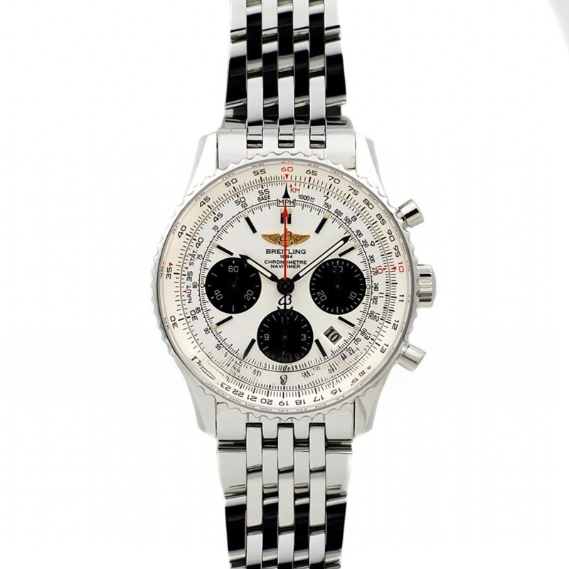 Breitling Navitimer 01 Chronograph Silver Dial Ref: AB0121211G1A1-fasswatch