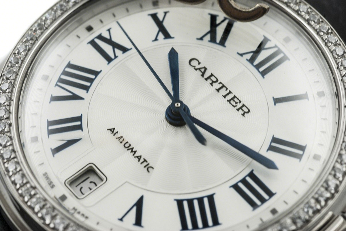 Cle de Cartier in Steel 35mm with Diamond Bezel-fasswatch
