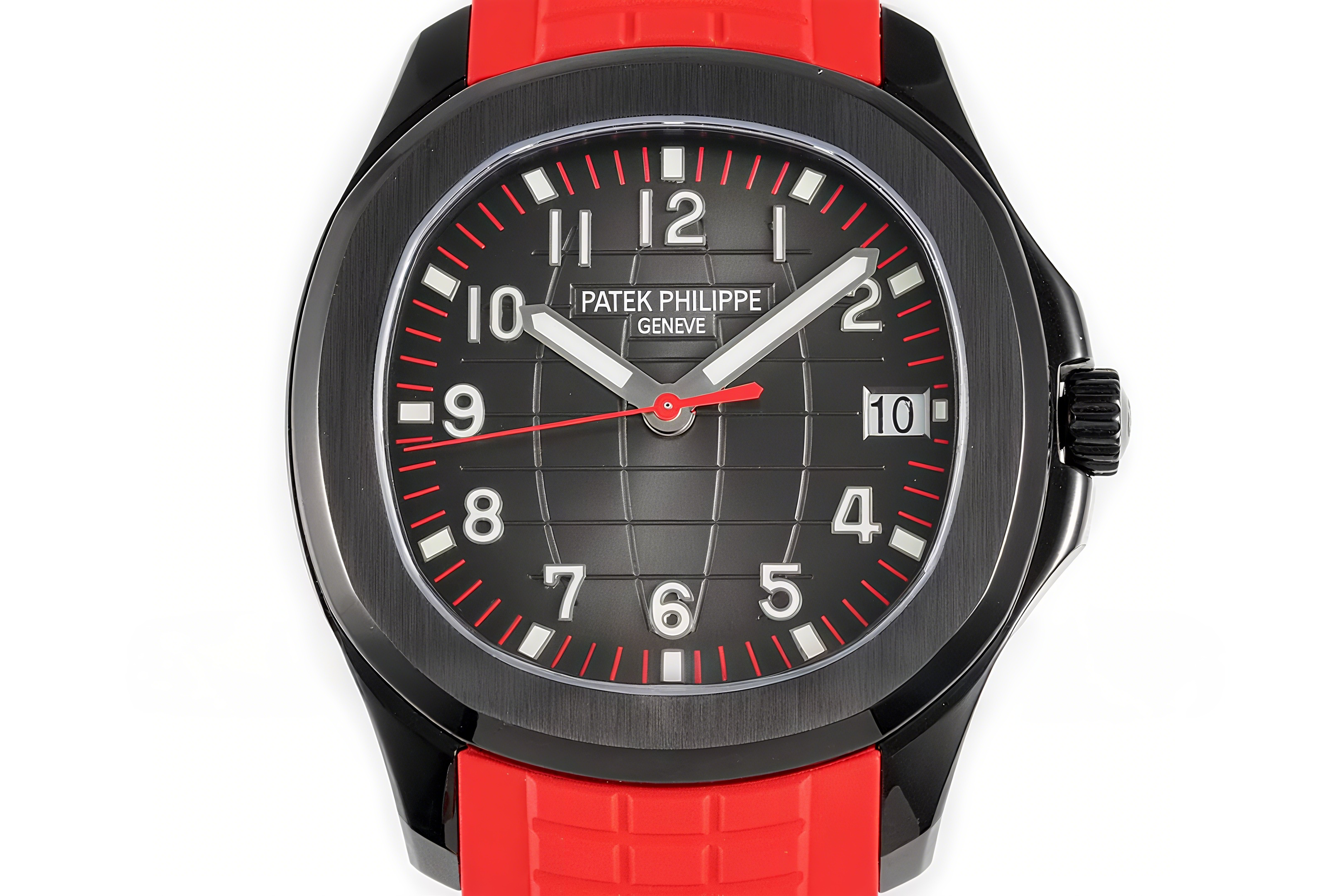 Patek Philippe Aquanaut 5167A ‘Black Venom Limited Edition’ Black Dial on Red Rubber Strap-fasswatch
