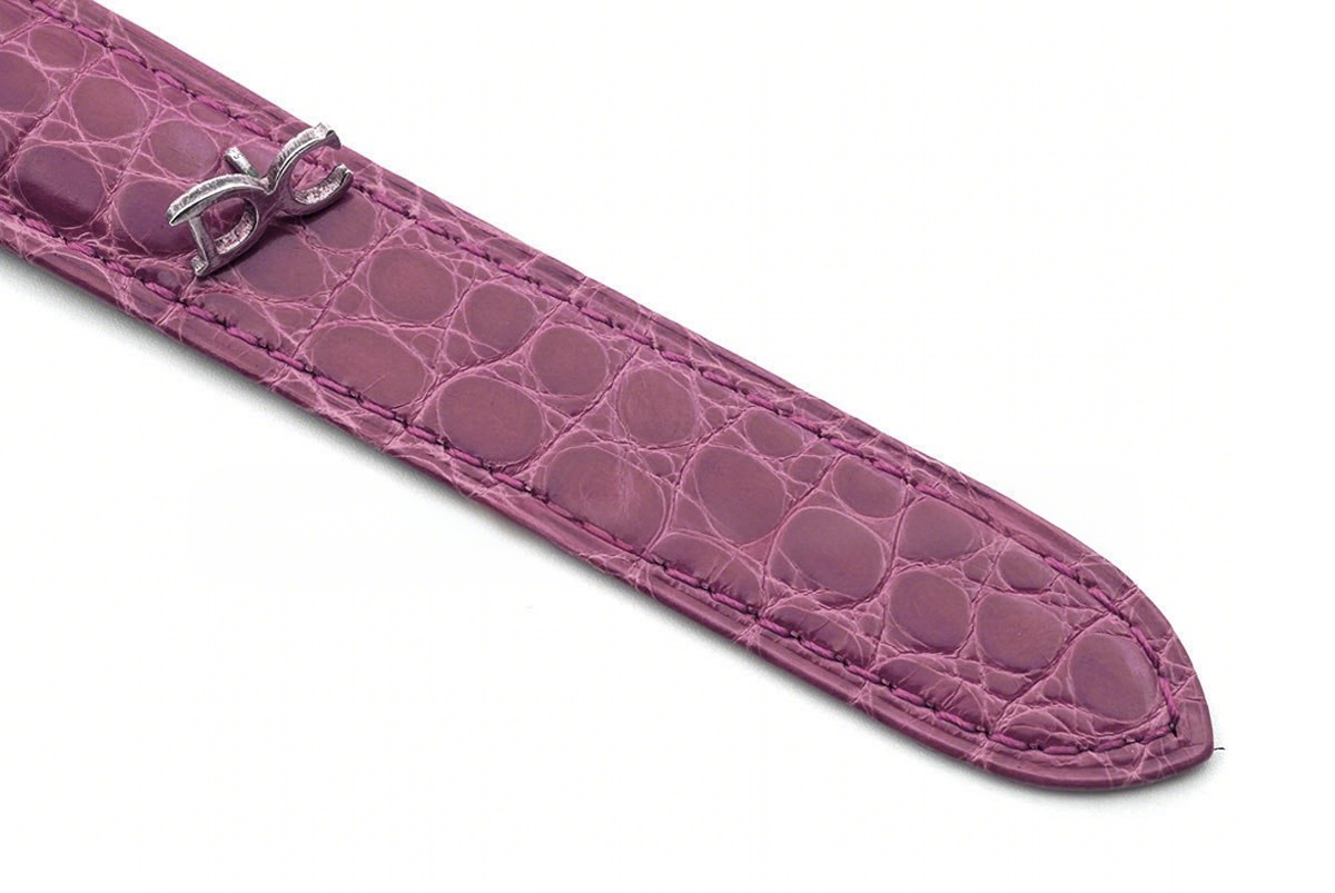 Cartier Ballon Bleu de Cartier 36mm White Dial in Steel on Dark Pink Leather Strap-fasswatch