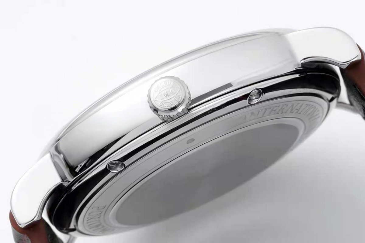 IWC Portofino Hand Wound Moon Phrase IW516401 White Dial in Steel-fasswatch