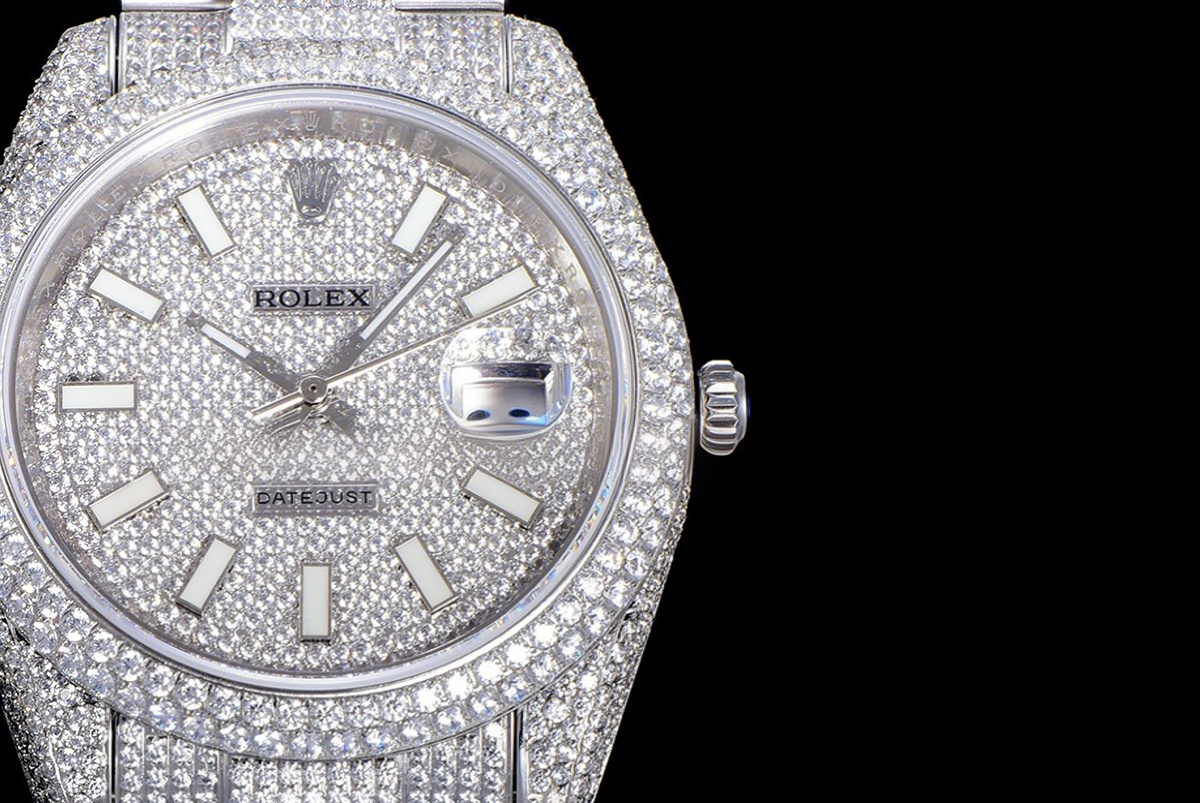 Rolex Datejust 41 126334 Diamond Paved Dial with Stick Markers in Steel-fasswatch