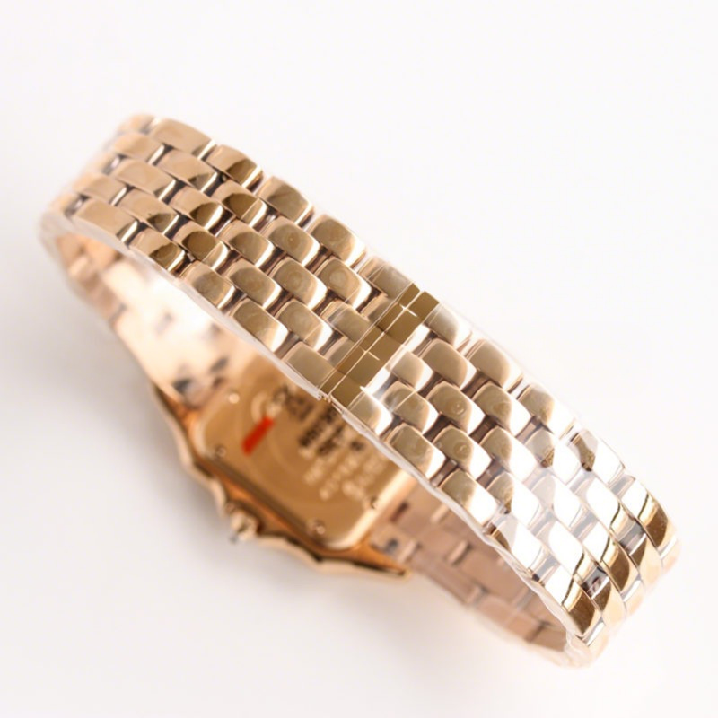 Cartier Panthère De Cartier 27mm White Dial in Rose Gold with Diamond Bezel-fasswatch