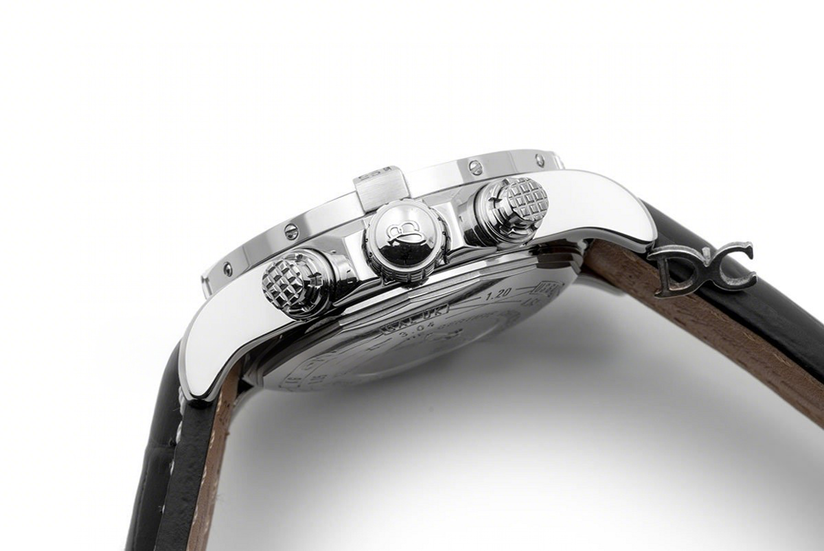 Breitling Colt Chronograph 44mm Black Dial in Steel on Black Leather Strap-fasswatch