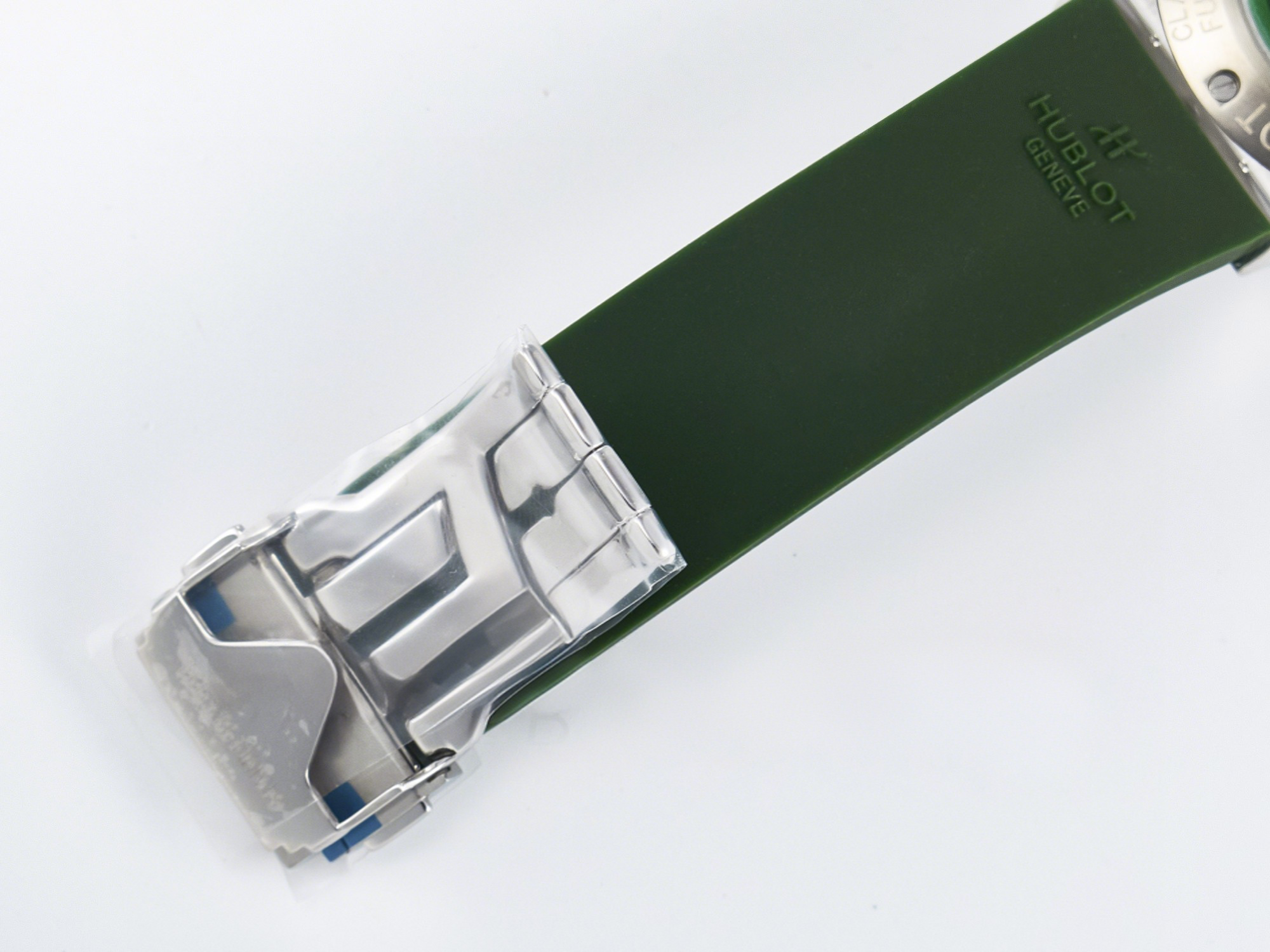 Hublot Classic Fusion Bang 42mm HBF 1:1 Best Edition Green Dial Diamonds Bezel on Green Rubber Strap A2892-fasswatch