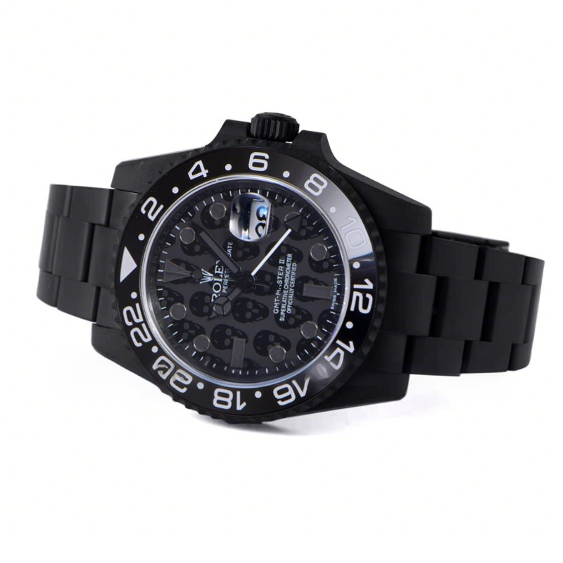 Rolex GMT Master II 116710 Titan Black “Revenge” Black Dial in DLC-fasswatch