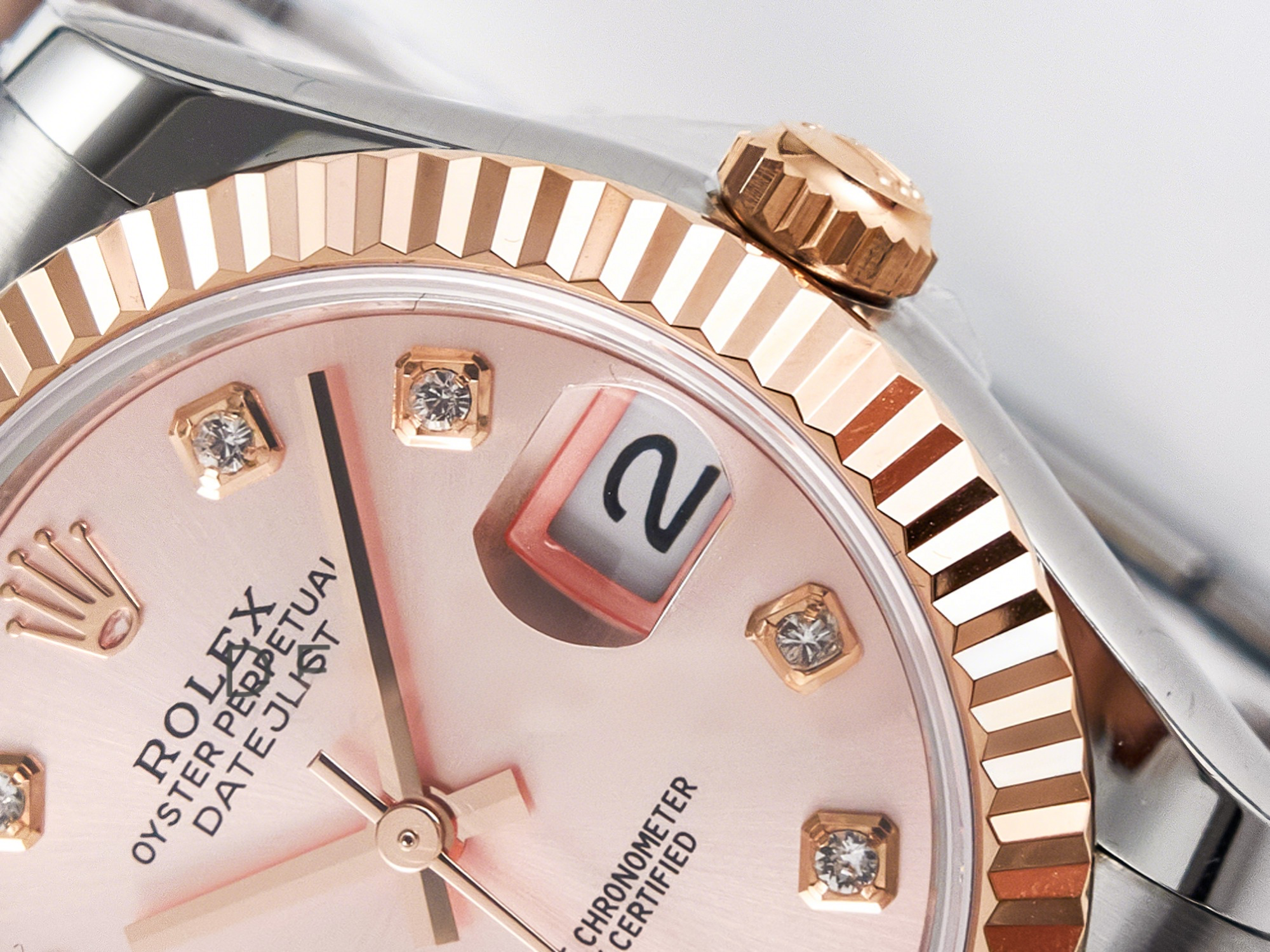 Rolex DateJust 31 278271 ARF 1:1 Best Edition 904L Steel RG Diamonds Dial on SS/RG Oyster Bracelet ETA 2688-fasswatch