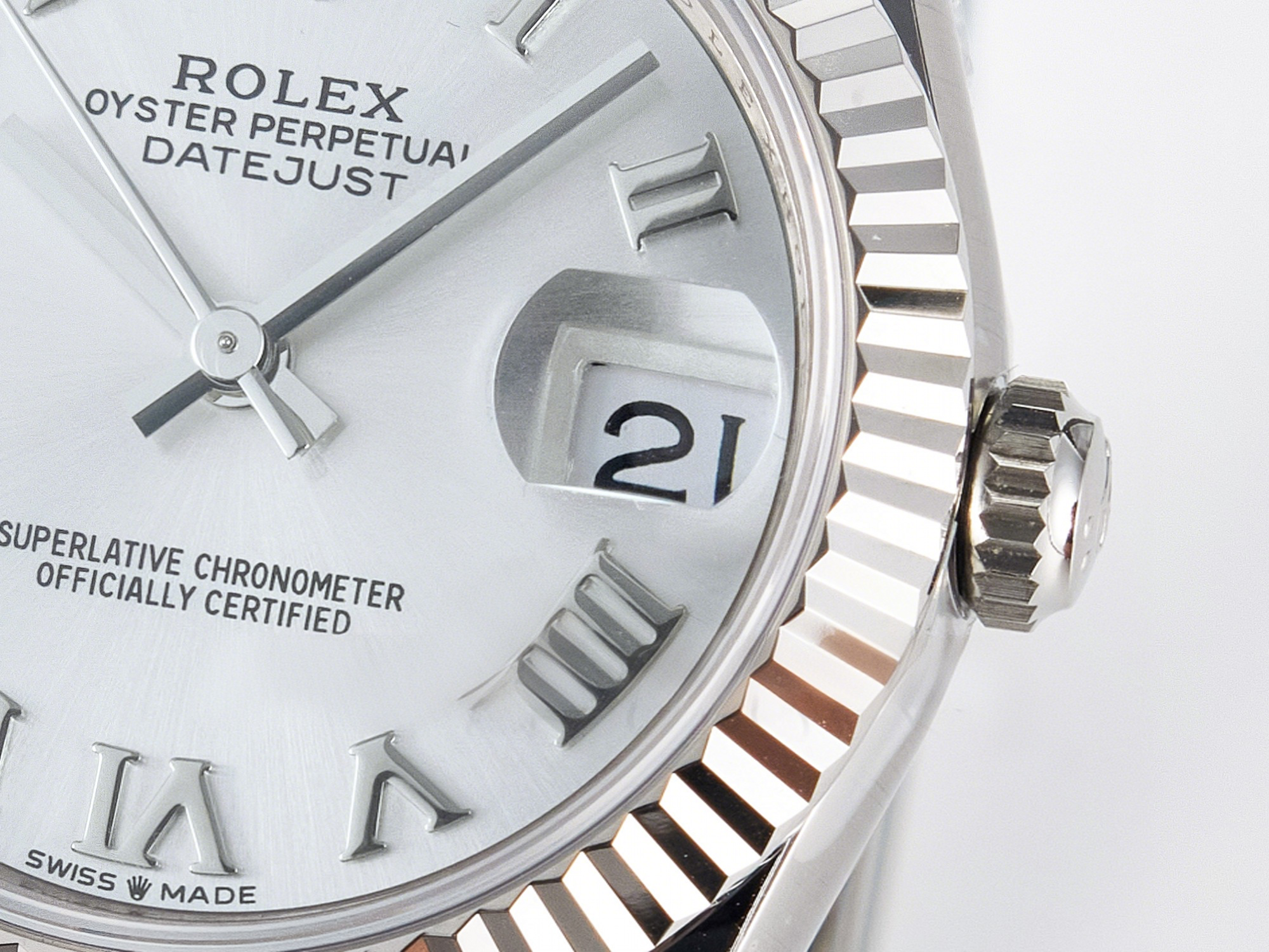Rolex DateJust 31 278274 ARF 1:1 Best Edition 904L Steel Silver Roman Diamonds Dial on SS Oyster Bracelet ETA 2688-fasswatch