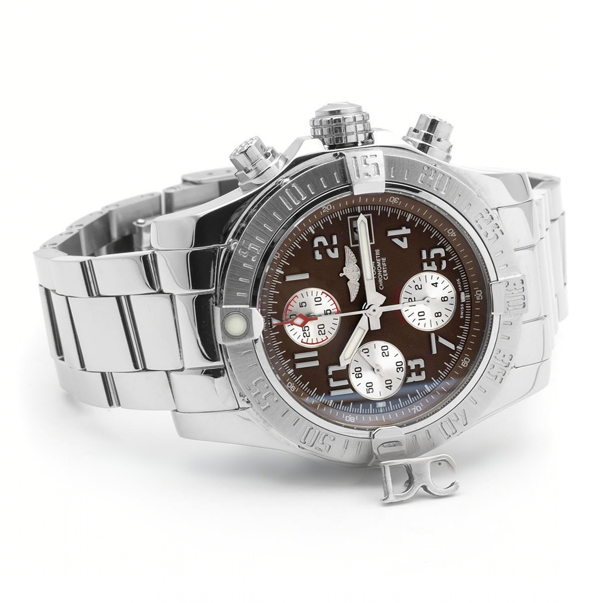 Breitling Colt Chronograph 44mm Brown Dial in Steel on Steel Bracelet-fasswatch