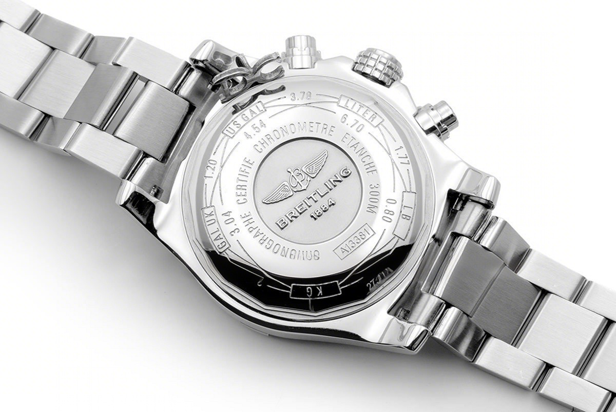 Breitling Colt Chronograph 44mm Black Dial in Steel on Steel Bracelet-fasswatch