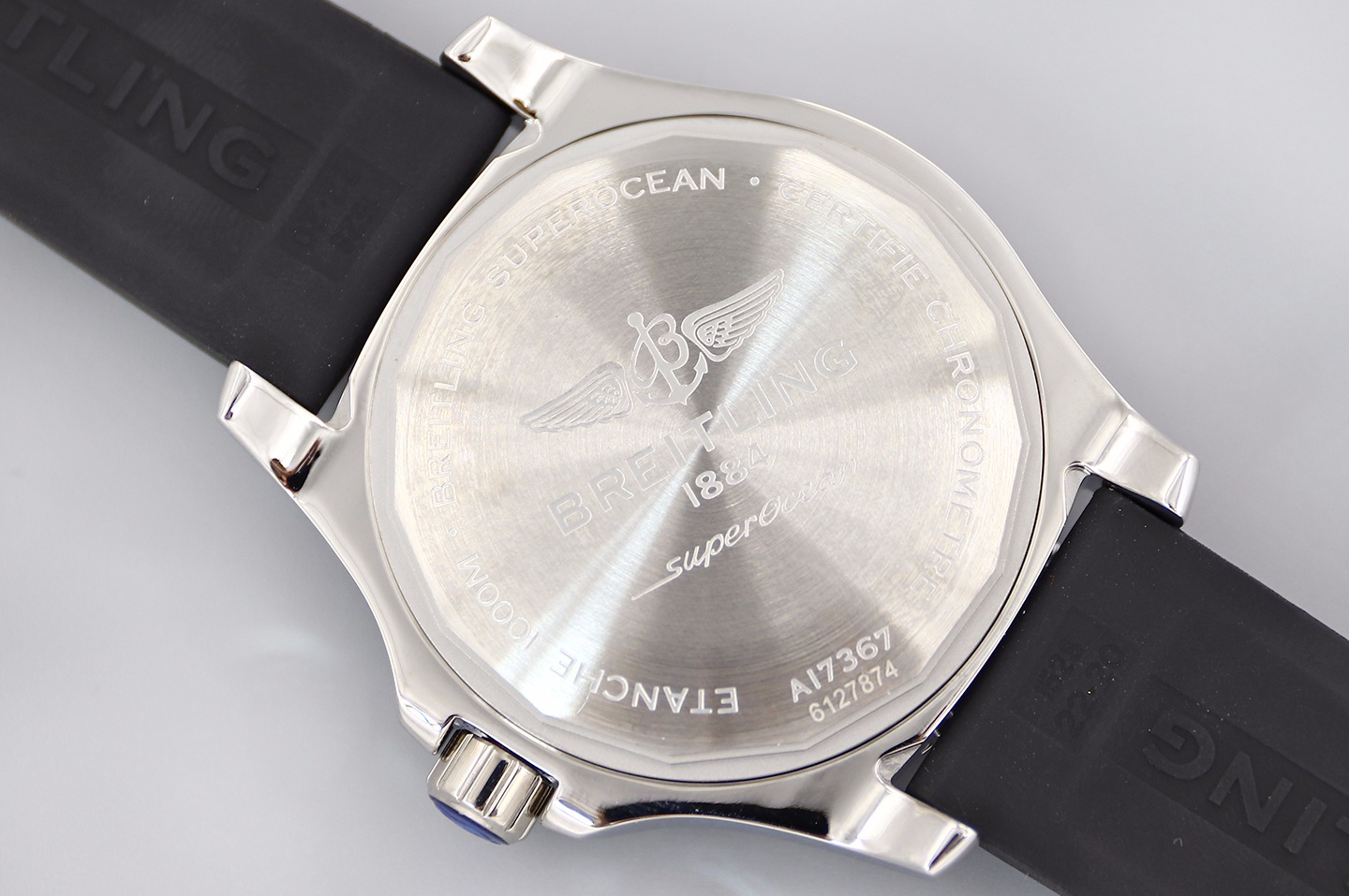 Breitling Superocean Automatic 44mm in Yellow Dial on Black Bezel on Rubber Strap-fasswatch