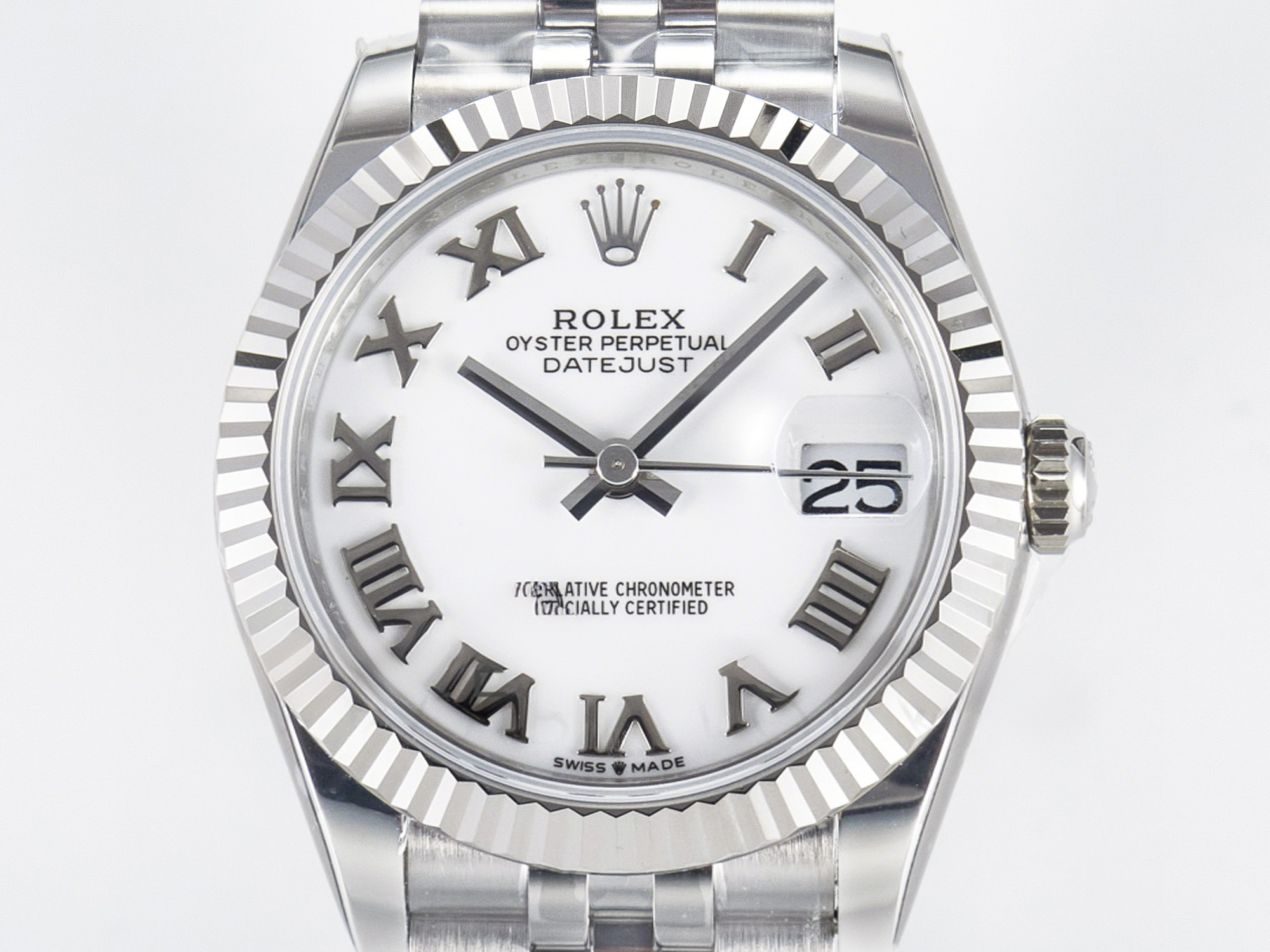 Rolex DateJust 31 278274 ARF 1:1 Best Edition 904L Steel White Roman Dial on SS Jubilee Bracelet ETA 2688-fasswatch