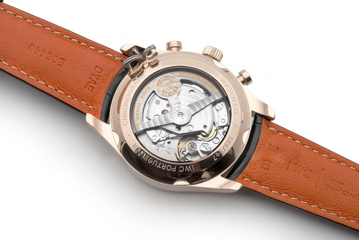 IWC Portugieser Chronograph Classic IW3903 Black Dial in Rose Gold-fasswatch