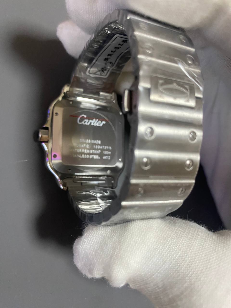 Super Clone 1:1 CARTIER SANTOS Medium Model Classic Silver WSSA0029 Replica-fasswatch